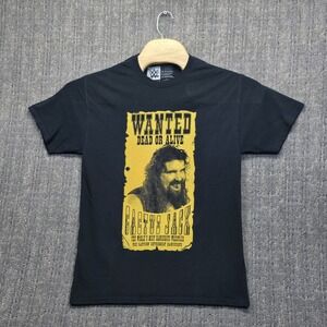 WWE Cactus Jack Shirt Mens Med Black Wanted Dead Or Alive Mick Foley Wrestling
